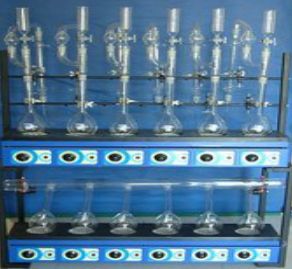 Rectangular Borosilicate 3.3 Glass Kjeldahl Distillation Assembly, for Laboratory, Voltage : 220 V