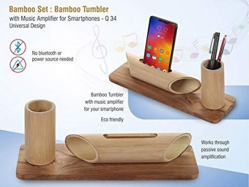 Bamboo Speaker With Tumbler