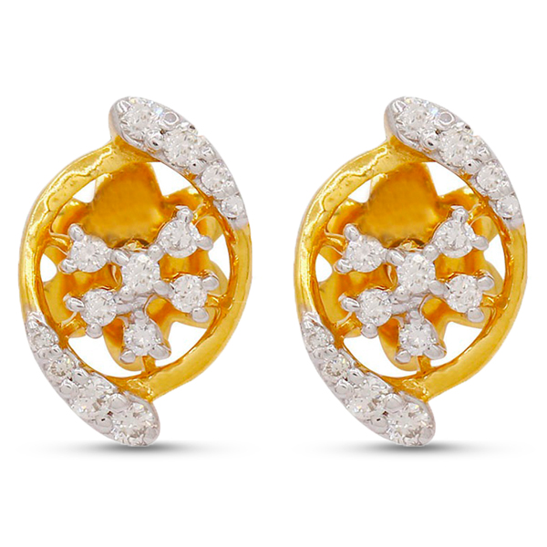 Buy quality 14K Gold cute diamond Earrings in Delhi
