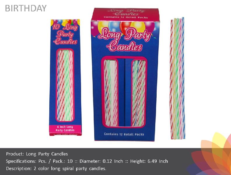 Long Party Candle