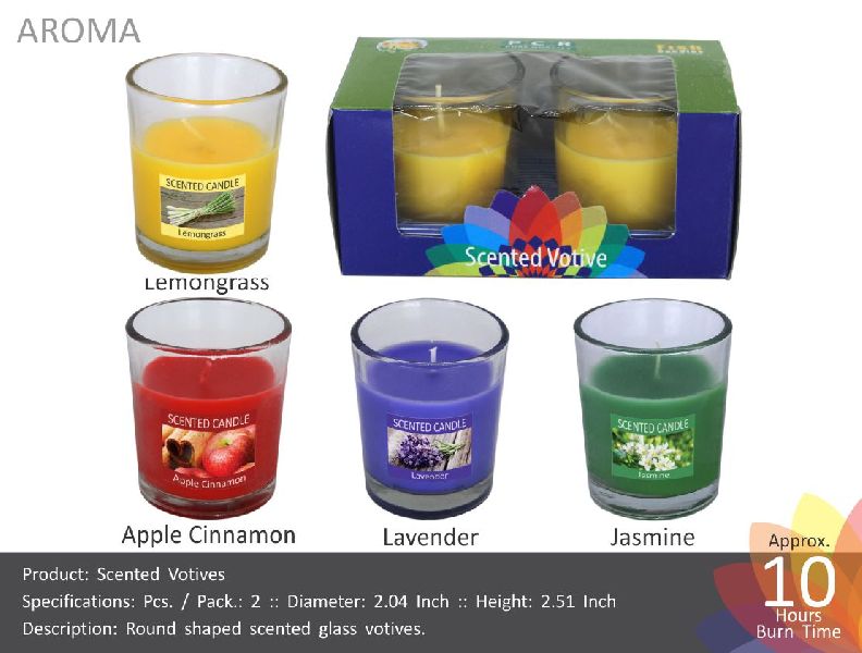 Scented Votive (B) Pack of 2 Candles