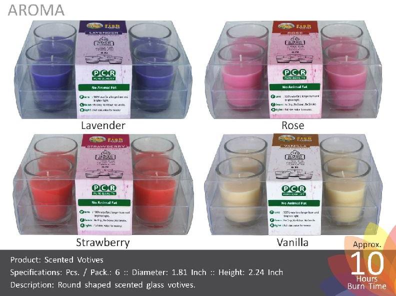 Scented Votive Pack of 6 Candles