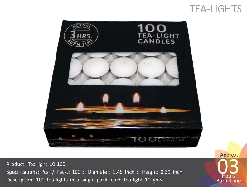 NANKI Round Paraffin Wax Tea Light Candle 10-100, for Smokeless, Technics : Machine Made