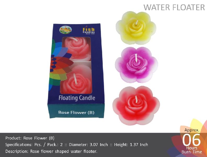 Water Floating Candle Rose Flower (B)