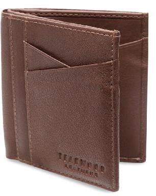 Tan brown textured two fold wallet