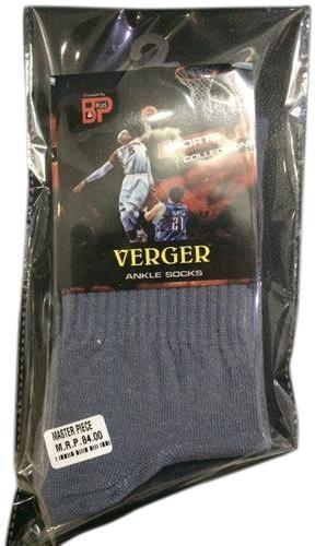 Nylon Mens Anklet Socks, Color : Grey