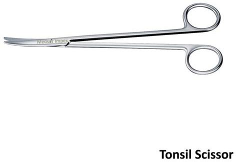 Stianless Steel Tonsil Scissors