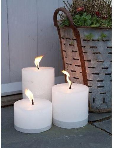 White Garden Palm Wax Candle