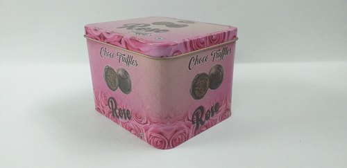 LTP Printed Chocolate Tin Box, Shape : Square