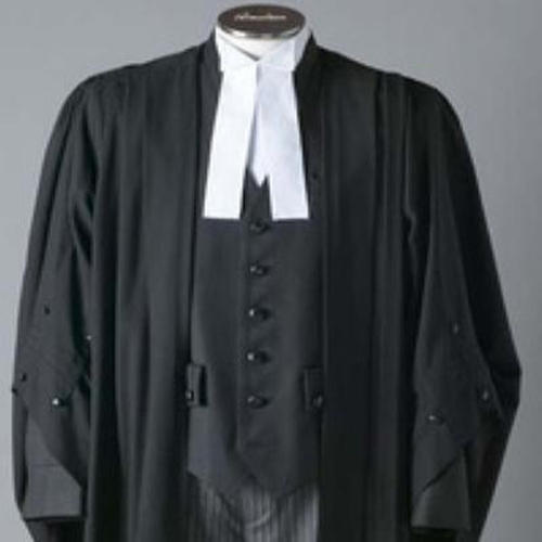Cotton Polyester Black Advocate Gowns, Technics : Machine Made