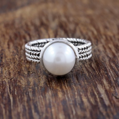 Silver White South Sea Pearl Ring, Gender : Unisex