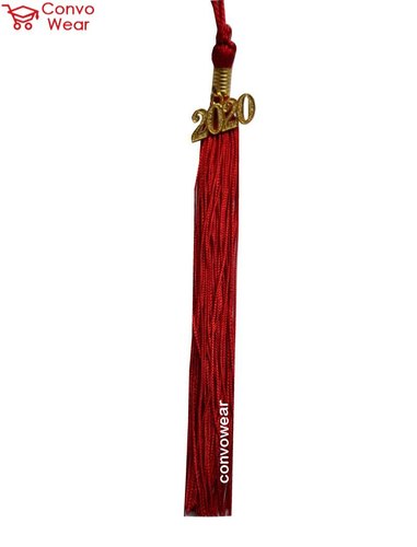 Graduation Hat Rayon Tassels, Color : Red