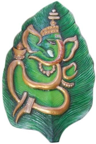 Ganesha FRP Green Fiber Wall Hanging