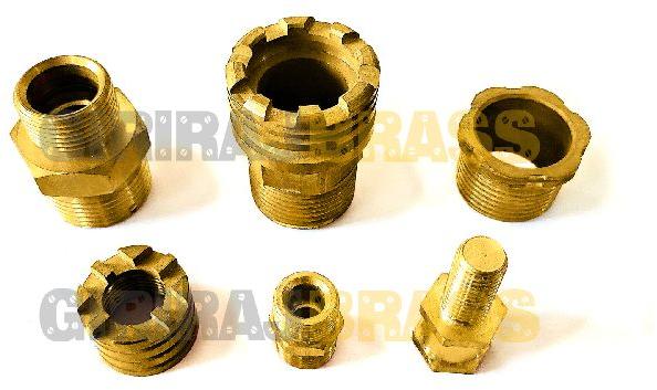 Round Brass Fittings, Color : Golden