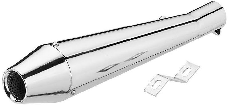 Stainless Steel Reverse Cone Silencer, Color : Silver