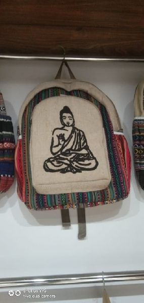 Buddha Printed Backpack Bag
