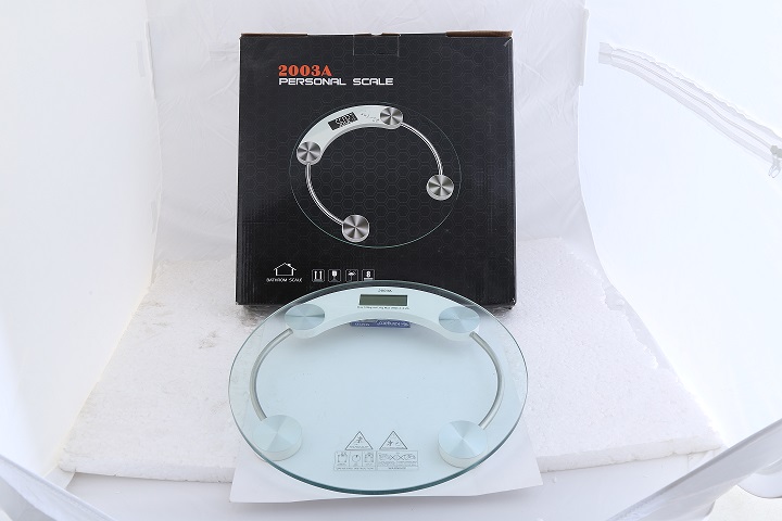 Round Glass Personal Scale, for Weighing Goods, Voltage : 220V