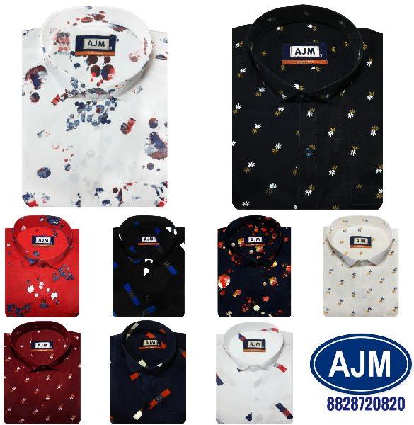 Men Cotton Shirt AJM Exports Shirt, Size : XL, L
