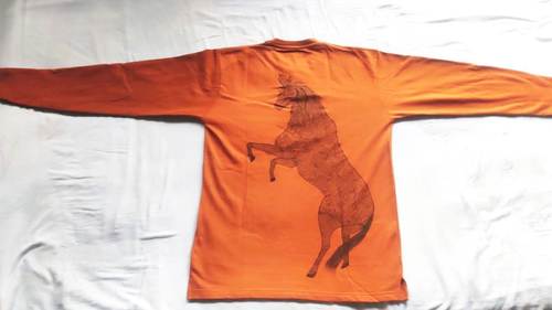 Horse Painted T Shirt, Pattern : Printed