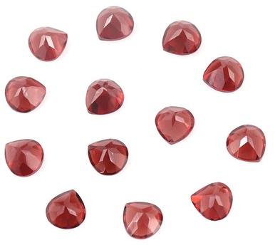 5 mm Heart Mozambique Garnet Gemstone, for Healing, Gemstone Color : Red