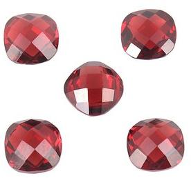 6 mm Checker Mozambique Garnet Gemstone, for Healing, Gemstone Color : Red