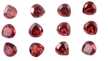 6 mm Heart Mozambique Garnet Gemstone, for Healing, Gemstone Color : Red