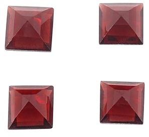 6 mm Square Mozambique Garnet Gemstone, for Healing, Gemstone Color : Red