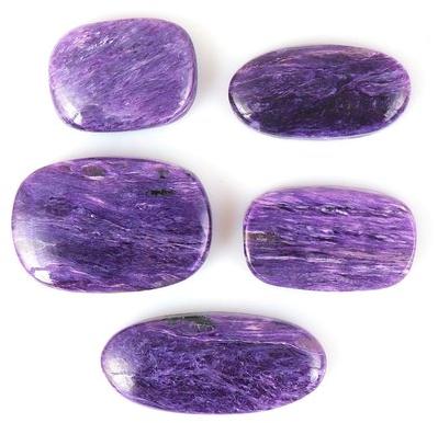 Polished Natural Charoite Gemstone, for Healing, Size : Standard