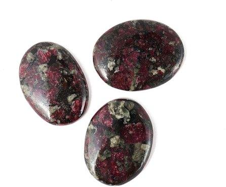 Oval Polished Natural Eudialyte Gemstone, for Healing, Size : Standard
