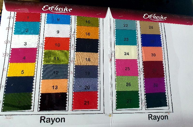 Plain dyed Rayon Fabric, Width : 42inch, 44inch