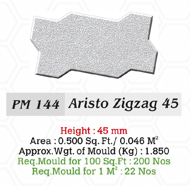 Paver Mould PM 144 Aristo Zigzag 45