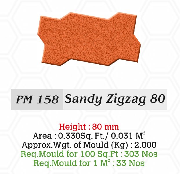 Paver Mould PM 158 Sandy Zigzag 80