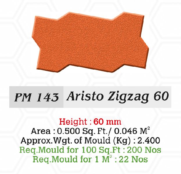 Paver Mould PM 143 Aristo Zigzag 60