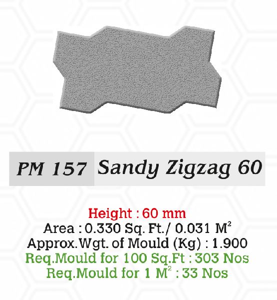 Paver Mould PM 157 Sandy Zigzag 60