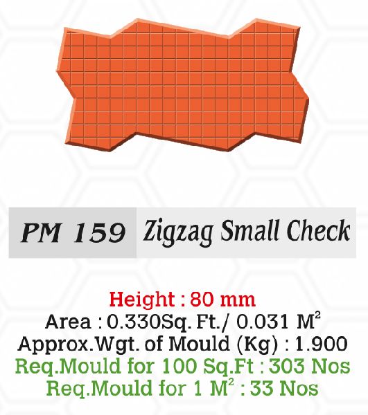 Paver Mould PM 159 Zigzag Small Check