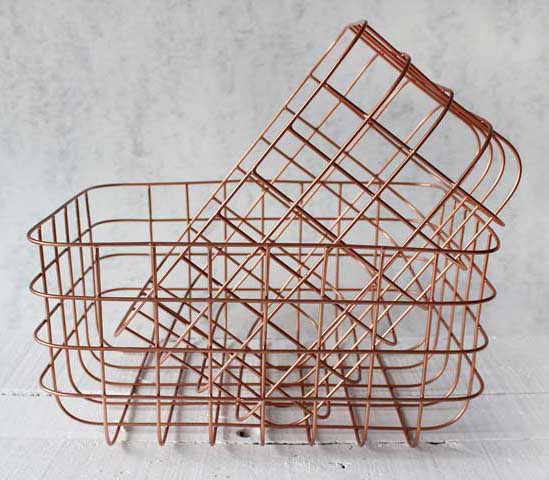 Rectangle Metal Wire Baskets, for Fruit Market, Home, Feature : Easy To Carry, Re-usability
