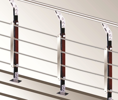 Polished Plain steel railings, Shape : Round