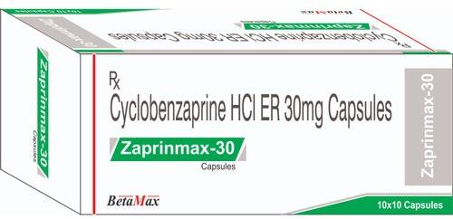 Zaprinmax Cyclobenzaprine HCL ER Capsules, Packaging Type : Box