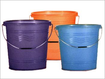18 LTR Plastic Bucket with Steel Handle