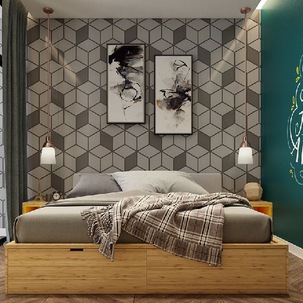 Rectangular Non Woven Wallpaper, for Decoration, Household, Pattern : Printed