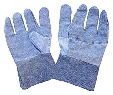 Plain Denim Jeans Hand Gloves, Length : 10-15 Inches