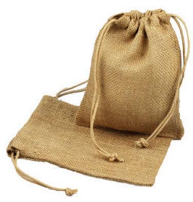 Round Jute Pouch Bag, for Gift, Technics : Yarn Dyed