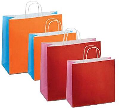 Available many different colors Shopping Paper Bags