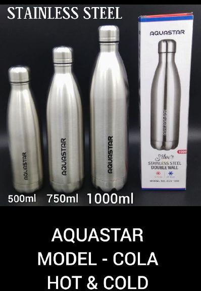 Plain Insulated Steel Water Bottle, Shape : Round