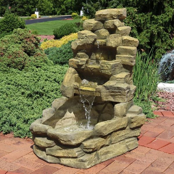 Stone Outdoor Rock Waterfall, Design : Antique, Modern