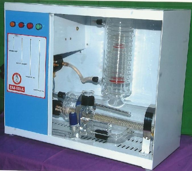 Composite Single Distiller Automatic Cabinet Model Quartz Boiler and Glass Condenser 2 to 8 LPH