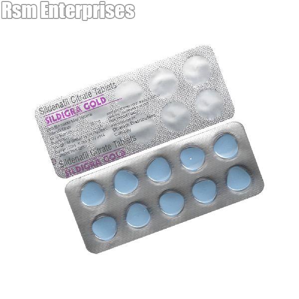 Sildigra Gold Tablets (Sildenafil Citrate 200mg), Color : Blue