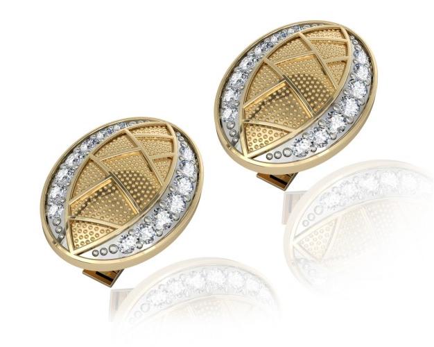 Shop Eric Designer Diamond Cufflink in Gold