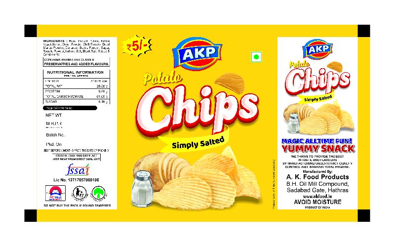 Chips 5rs AK Food Products, Hathras, Uttar Pradesh