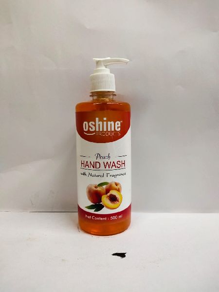 Oshine 500ml Peach Hand Wash, Form : Liquid